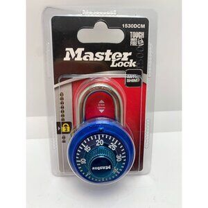 Master Lock 1530DCM Combination Padlock Anti-Shim Blue Dial Hardened Steel Shack
